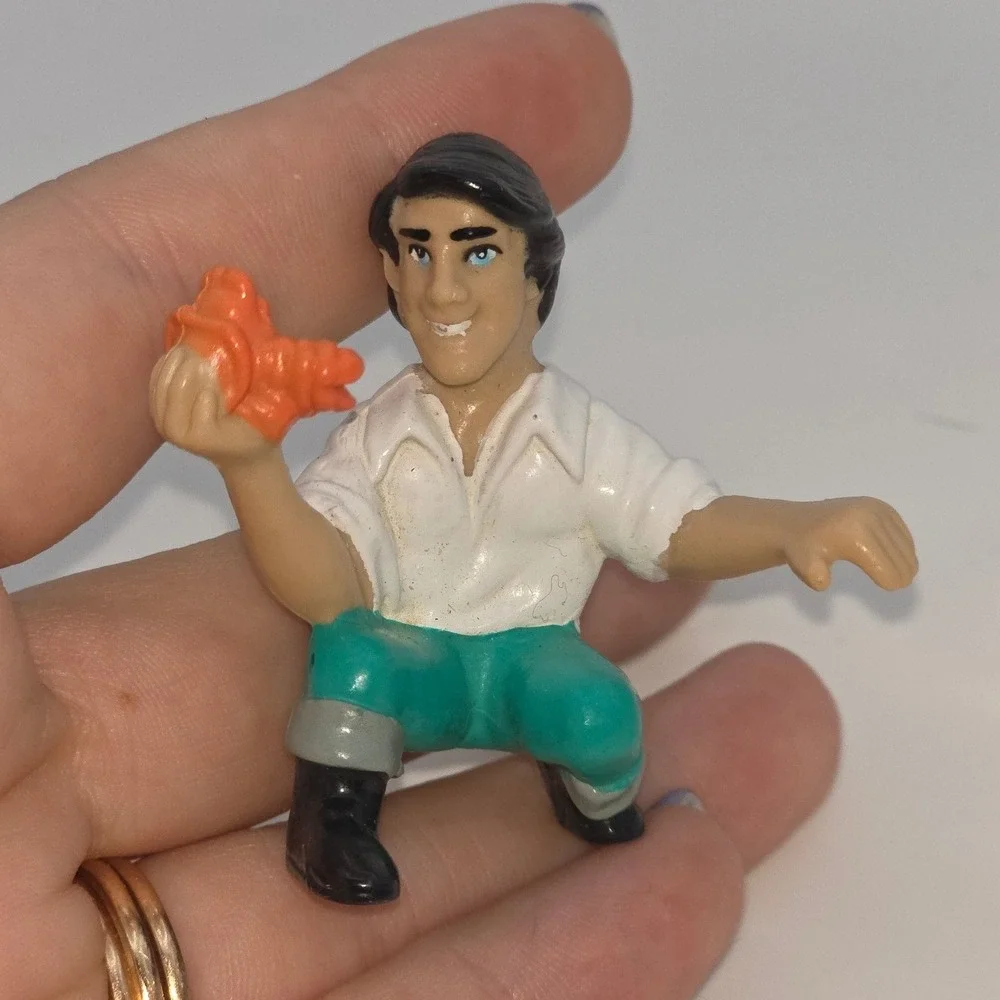 Disney Prince Eric PVC Mini Figure OS Multi Fair The Little Mermaid Sebastian